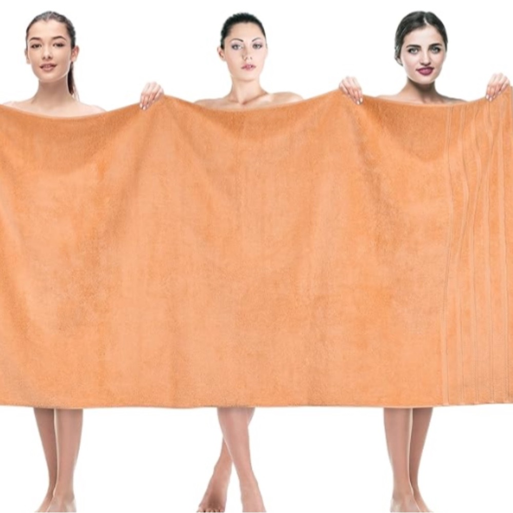 American Soft Linen Luxury 80” x 40” OVERSIZED Bath/Beach Sheet.